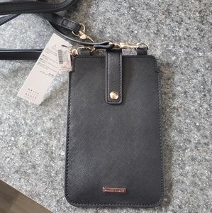 Black Phone/Wallet w/Shoulder Strap
